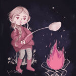 Flame illustration by gigi moore mogigi.com