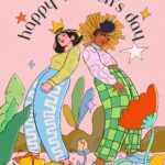 Happy international women’s day march 8th editorial illustration by Gigi Moore, Virginia based illustrator and designer, and owner of MoGigi